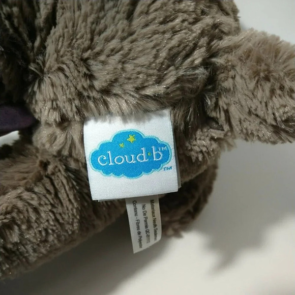 Cloud B Moose Dreamy Hugginz Plush Stuffed Animal Toy Brown Plaid 15 inch - Picture 5 of 7